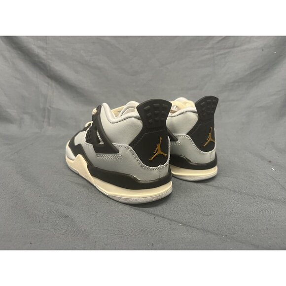 Nike Toddlers Jordan 4 Retro (TD) Sneakers Silver Black Size 9 NEW NO BOX! - Picture 5 of 9